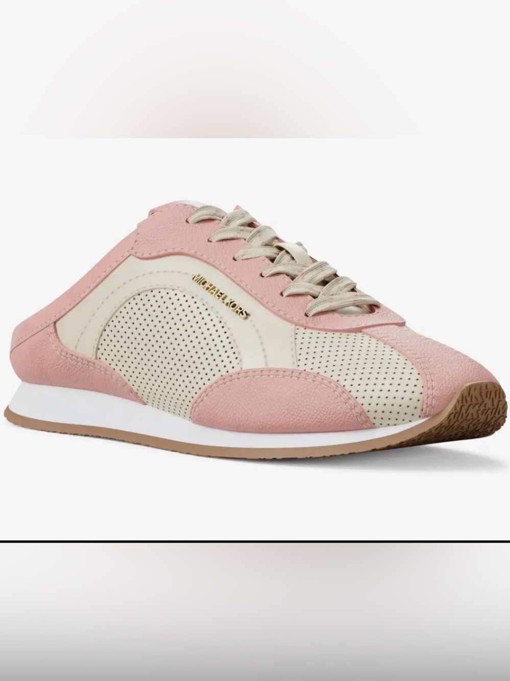 Michael Kors Size 8 Avi Slip On Women’s Suede Sneakers in Powder Blush NEW